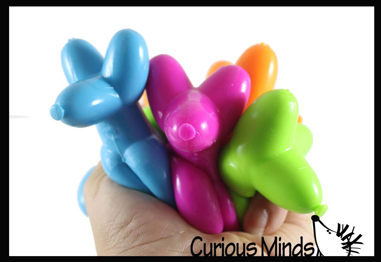 1 Mini Balloon Dog Doh Filled Stress Ball - Cute Squishy Sen