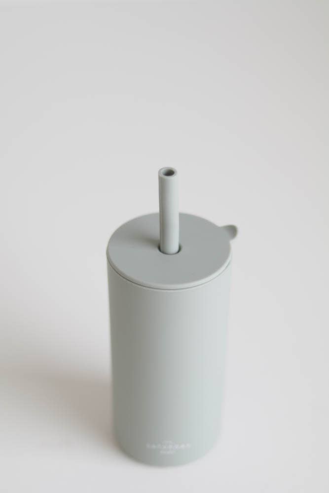 The Saturday Baby Kid Silicone Straw Cup - Sage