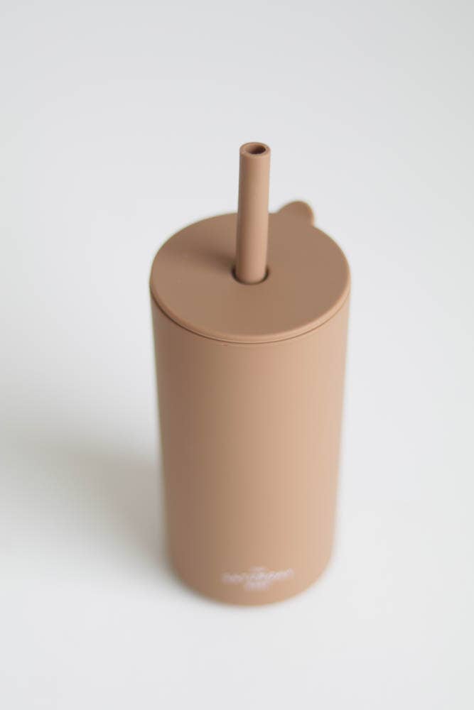 The Saturday Baby Kid Silicone Straw Cup - Coral