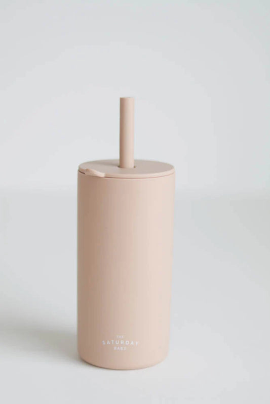 The Saturday Baby Kid Silicone Straw Cup - Sand
