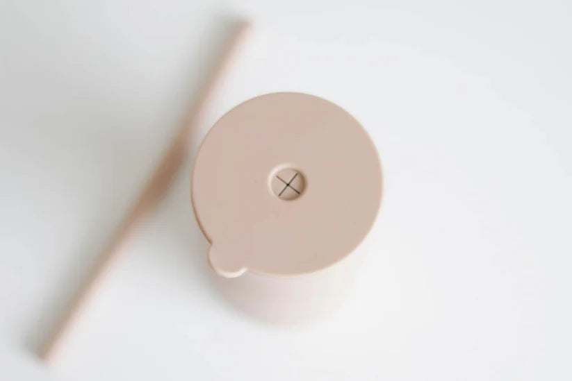 The Saturday Baby Kid Silicone Straw Cup - Sand