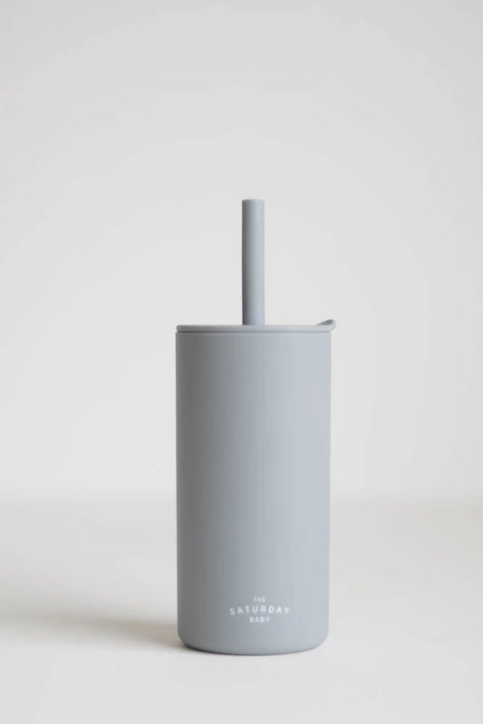 The Saturday Baby Kids Silicone Straw Cup - Sky