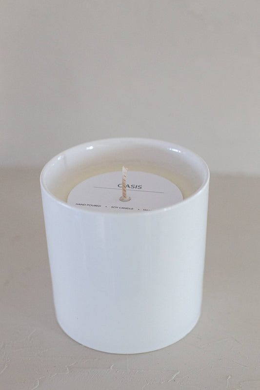 White Ceramic Candle