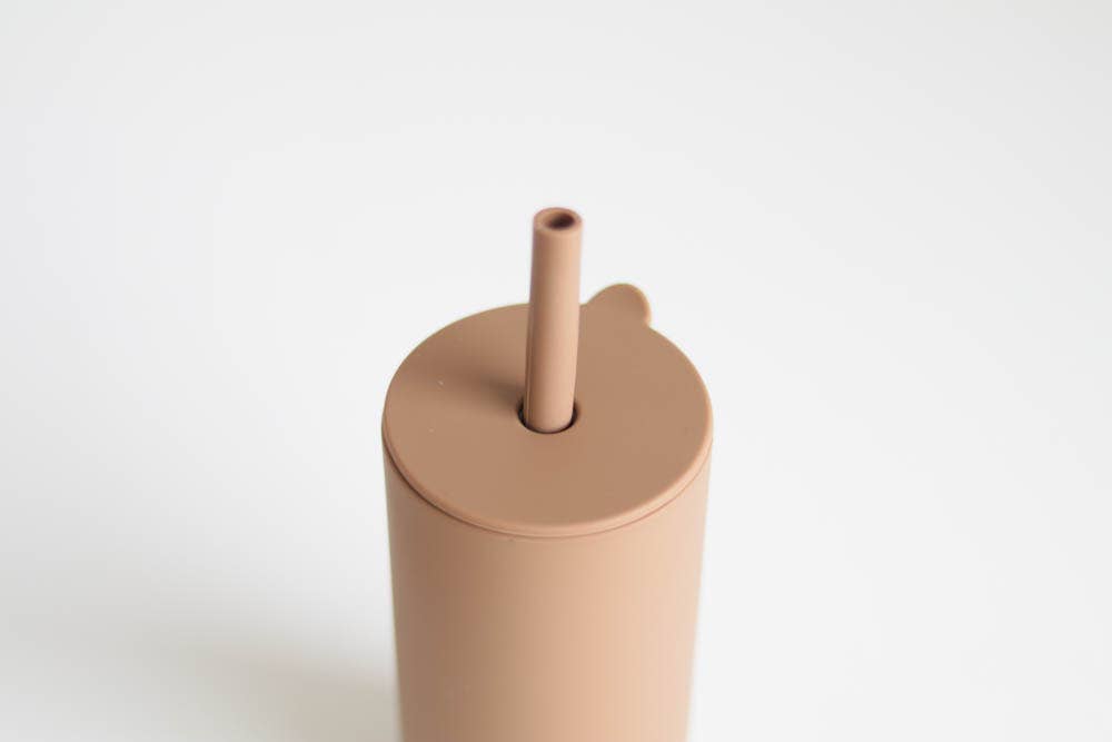 The Saturday Baby Kid Silicone Straw Cup - Coral