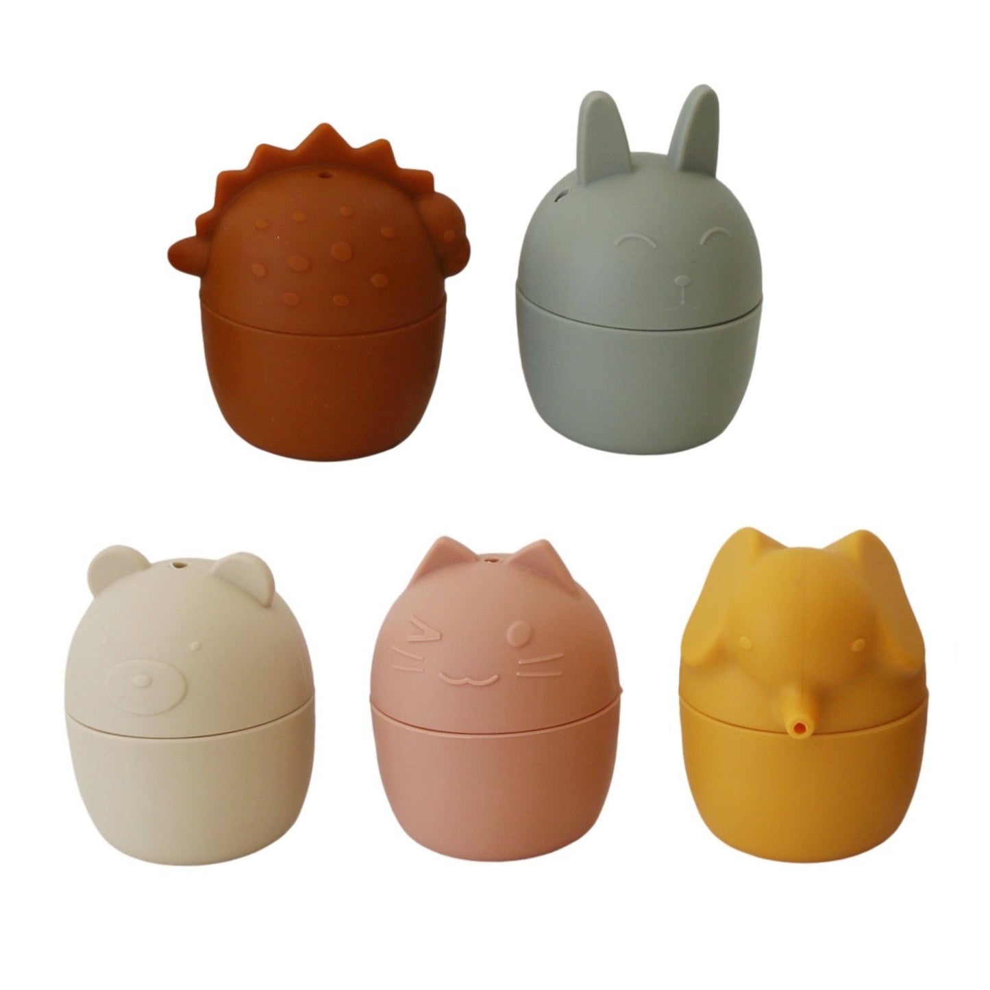 Animal Mold Free Silicone Bath Toy Set 