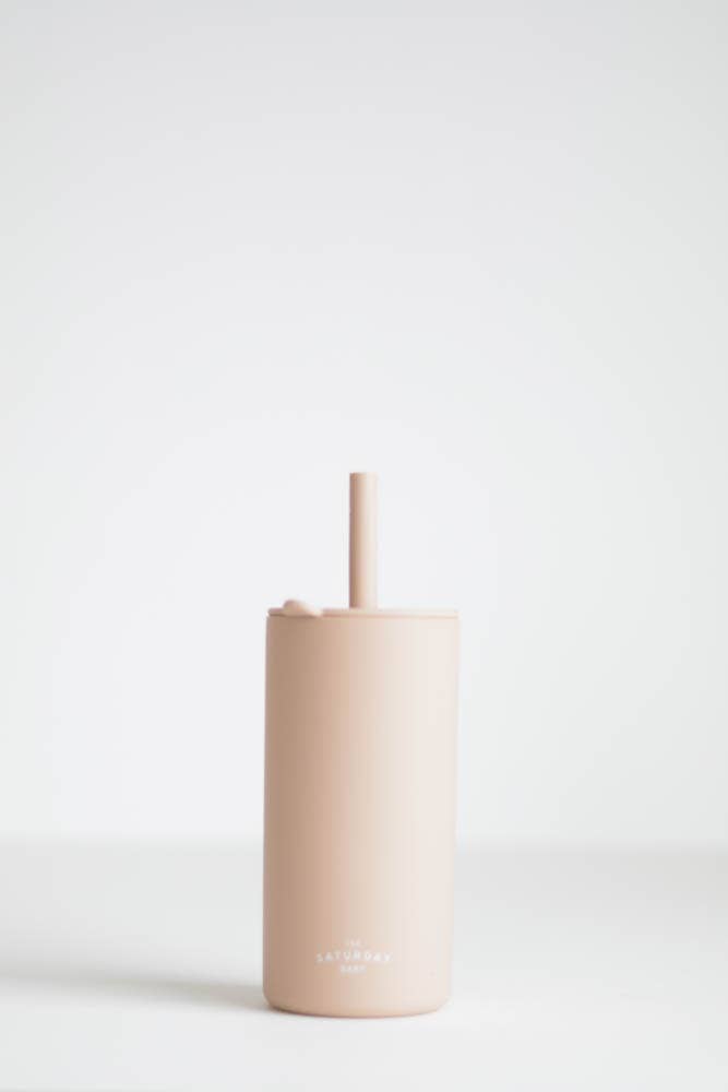 The Saturday Baby Kid Silicone Straw Cup - Sand